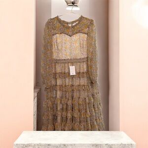 Long Samantha Dress in Clay Floral in Size
2X- Ivy City Co